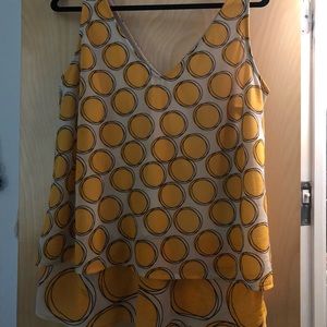 Geo Print Blouse Tank